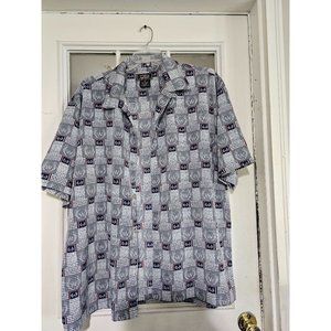 Webs Button Down Short Sleeves Men Shirt Size 2XL